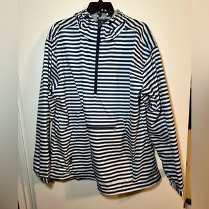 NWT Charles River navy and white stripe rain jacket XL